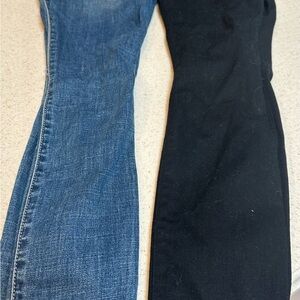 Hollister Blue and Black Skinny Jeans